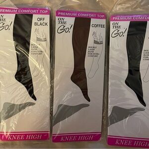 Women’s Knee Highs- Jet Black, Off Black, & Coffee